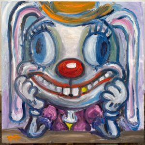Big Top Bunny, 2021, Oil on Canvas, 36 x 36 in