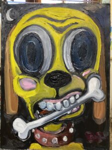 This is Not a Toy, 2022, Oil On Paper, 18 x 24 Inches
